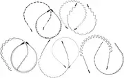 [EPIGEIST] 10Pcs Metal Hairbands for Men Spring Wavy Headbands Non Slip Sports Hairbands for Curly and Straight Hair for Daily Use and Athletic Activities