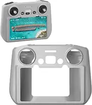 Silicone Case Cover Sleeve Compatible for DJI Mini 3 Pro RC Remote Controller Accessories Drop-Proof Non-Slip RC Controller Protective Cover(Gray)