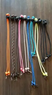 Paracord Face Mask Lanyard Round Cord Lock & MetalClips Handmade in the USA