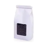 1/2 lb White Window Coffee Bags - 3 3/8in.X 2.5in. X 7.75in. - 100Pk (NW-300261)