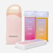 Roll on Wax Kit for Hair Removal with 2 Cartridge | 50 Pcs Wax Strips & 6 after