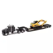 Diecast Masters 1:87 Scale Kenworth 680 & Lowboy With 590 Wheel Loader Model