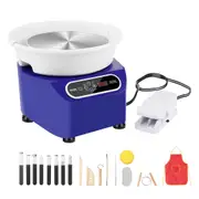 Pottery Wheel, 10 inch Pottery Forming Machine, 350W Electric Wheel for Pottery with Foot Pedal and LCD Touch Screen, Direct Drive Ceramic Wheel with Shaping Tools for DIY Art Craft,