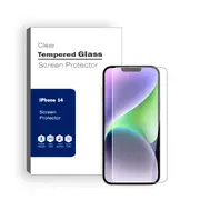 iPhone 14 Ultra Clear Tempered Glass Screen Protector - Very Thin & Tough, Protection from Stains & Scratches, Anti Shatter & Glare, Easy Adhesive Installation