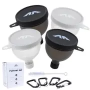 Protein Powder Funnel Set - Sleek Water Bottle Funnel for Powder Supplement w...