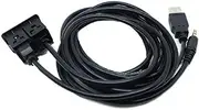 1.5M Car Flush Mount USB Port Panel 3.5mm AUX USB Extension Cable Adapter