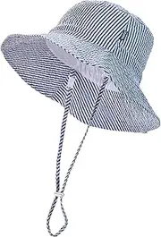 [DASMINI] Baby Sun Hat Ruffle Brim,Toddler Hats for Girls,UPF 50+ Baby Beach Hat,Sun Protection Baby Kids Hats, 0-4T