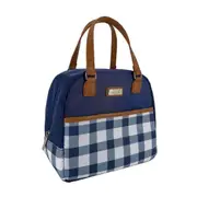Sachi Insulated Cali Lunch Bag Gingham - Indigo