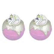 2PK Bomb Cosmetics Swan Princess Bath Bomb Blaster Scented Fragrance Tub Fizzies