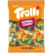 Trolli Gummi Bears Flavoured Candy 2kg Bulk Bag