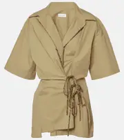 [Dries Van Noten] Dries Van Noten Cotton twill shirt AU 10 beige