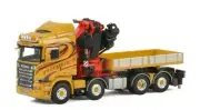 WSI for SCANIA STREAMLINE HIGHLINE 8x2 FASSI 1100 truck 1/50 DIECAST MODEL