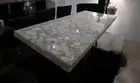 60"x30" White Agate Stone Center Sofa Dining Table Luxury Kitchen Slab Home Deco