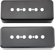 [Musiclily] Pro Plastic 50mm P90 Soapbar Guitar Pickup Covers for Import LP SG Electric Guitar, Black (Set of 2)