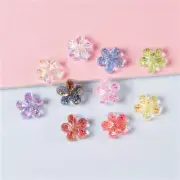 20 pcs Assorted Flat Back Sequined Flower Resin Embellishments Art Decors 12mm