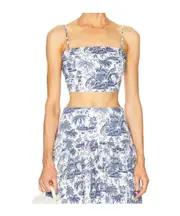 Pattern vest M blue toile