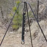 Medieval Adjustable Hand Forged Iron Cauldron S-Hook -Campfire Cooking Essential