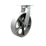 10 Inch Heavy Duty Red Semi Steel Cast Iron Wheel Swivel Caster with Swivel Lock