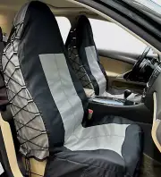 Tactical Canvas Seat Covers Grey Black For For Mitsubishi Triton MQ/MR 2021