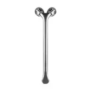 Be Osom BEOSOM1506SIL Silver Vibrating Double Headed Face & Body Roller Massager