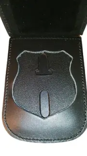 NY Police Officer Style Cut Out Front Pocket Badge ID Wallet, Recessed, RFID