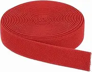 uxcell Elastic Bands for Sewing 2.5cm x 4.6m Red Knit Elastic Spool High Elasticity for Wigs, Waistband, Pants, Craft DIY Projects