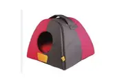 GIGWI PLACE PET HOUSE CANVAS PLUSH TPR ROSE RED LARGE