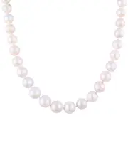 Splendid Pearls Freshwater Pearls Rhodium Plated 12-15mm Freshwater Pearl Necklace