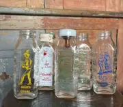 Vintage Baby Bottle Set Compliments Of J.H. Brokhoff Dairy New In Box
