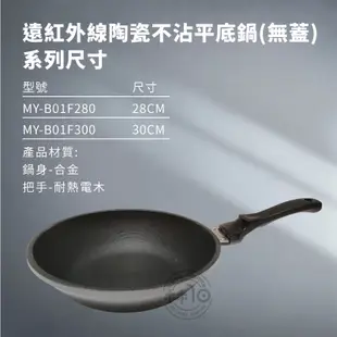 米雅可 遠紅外線陶瓷不沾平底鍋28cm (MY-B01F280)