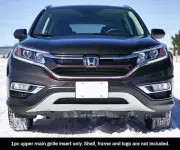 Fits 2015-2016 Honda CR-V Upper Aluminum Black Billet grille grill insert