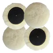 4PCS 3inch 100% Natural Wool Polishing Pad Buffing Pads Kit Polishing Buffer US