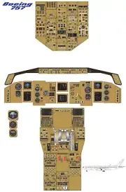Boeing 757 200/300 Cockpit Poster 24in x 36in
