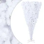 Upside-down Artificial Christmas Tree with Stand White 240 cm