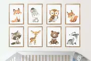 [Namly Design] Posters - Forest Animals / Set of 8
