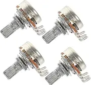 Kisangel 4pcs Linear Taper Guitar Potentiometer Bk for Accurate Volume Control Durable Construction Replacement for Guitar Accessories