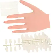 HAPINARY Bendable Mannequin Hands Fake Nail Practice Hand Set for Nail Art Mastery