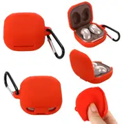 For Samsung Galaxy Buds Live / Galaxy Buds Pro Case, Silicone Case, Hook, Red