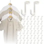 50Pcs Clothes Hanger Connector Hooks Space Saver Closet Hanger Extender
