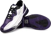 KR Strikeforce Dream White/Purple Performance Women's Bowling Shoe Left Hand with Interchangeable Soles and Heels