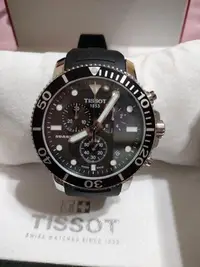 在飛比找Yahoo!奇摩拍賣優惠-Tissot seastar手錶二手戴不到5次9.5成新。