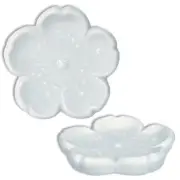 2 PCS. Japanese Ceramic Chopstick Rest White Sakura Cherry Blossom Made in Japan