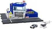 Action Drivers Police Station Dispatch Playset with 1 Helicopter & 1 Ford Pol...
