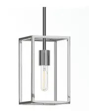 Abraham + Ivy Cuadro Square Framed Pendant in Nickel