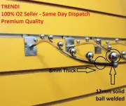 48 Slatwall Waterfall Garment clothing Hanger Rack arm hook 7 Bead Retail shop