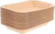 Ipetboom 100pcs Kraft Paper Food Tray Concession Plates Serving Boats Takeout Container for Snacks Taco Seafood Chips Hot Dogs Popcorn - Party Picnic Wedding