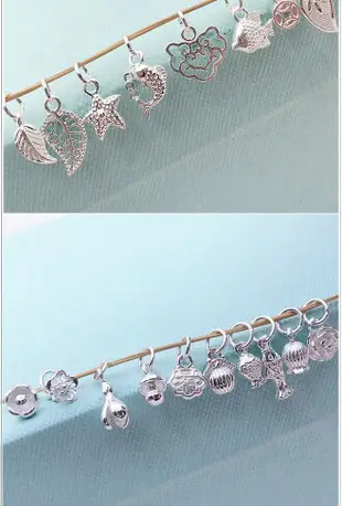 999純銀項鏈吊墜男女單獨單顆單個墜子不含鏈飾品掛件DIY配件飾品