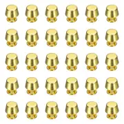 60 Pcs Screw Back Rivets 8mm Feet Flat Head Metal Studs, Bright Gold