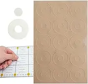 HELVES Quilt Template Non-Slip Pads - Transparent Silicone Slip Ruler Grip Stickers, Non Slip Ruler Grips for Quilting Rulers Sewing Rulers