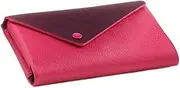 [Otto Angelino] Genuine Leather Wallet in Envelope Design with Smartphone Compartment - RFID Protection - Unisex (Pink)